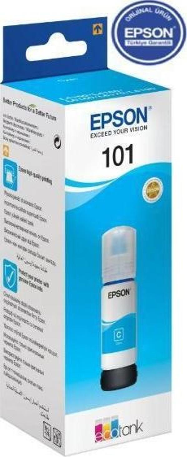 Epson EcoTank 101 70ml Orijinal Cyan (Mavi) Mürekkep Kartuş C13T03V24A - Image 1
