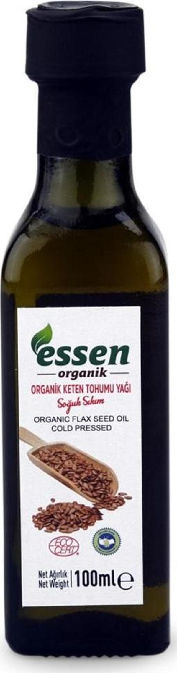 Essen Organik Keten Tohumu Yağı Soğuk Sıkım 100 Ml - Image 1