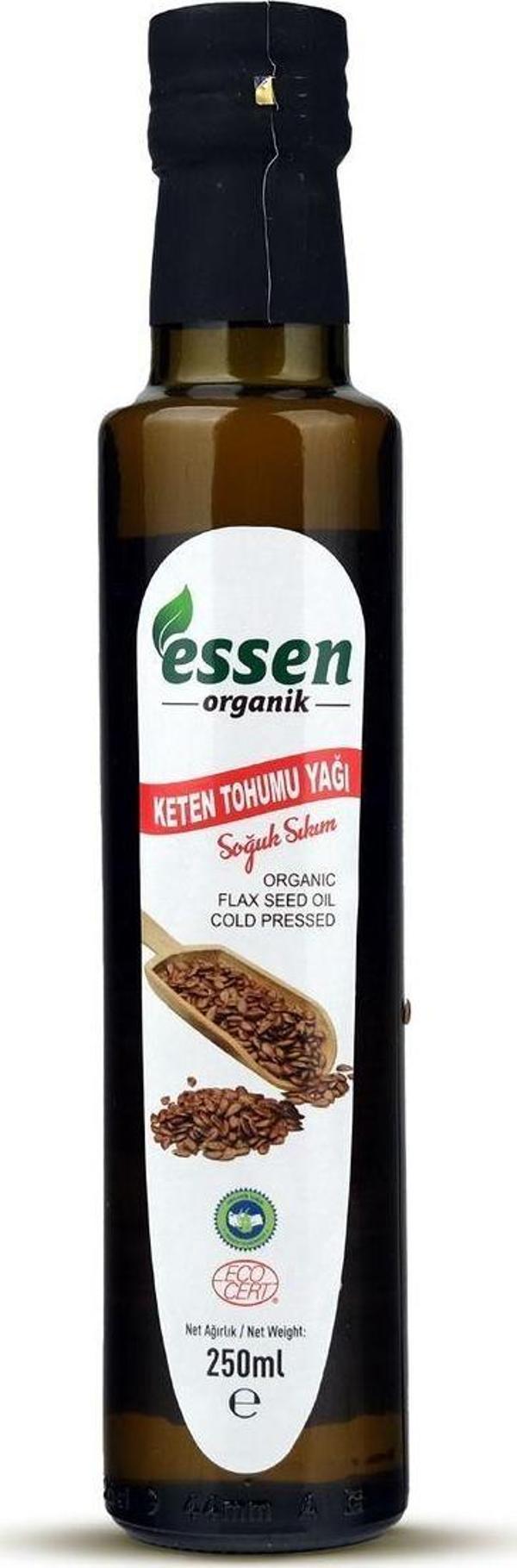 Essen Organik Organik Keten Tohumu Yağı Soğuk Sıkım 250Ml - Image 1