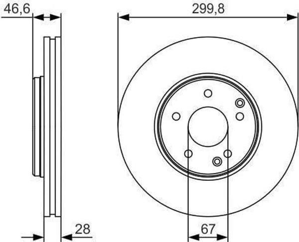 FREN DISKI ON MERCEDES W203 CL203 C209 W210 R170  A2034210512 - Image 1