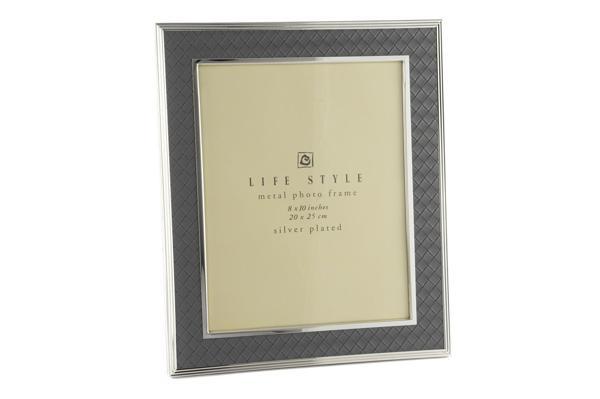 Mikasa Moor Gri Gümüş Deri Çerçeve 20x25cm - Image 1