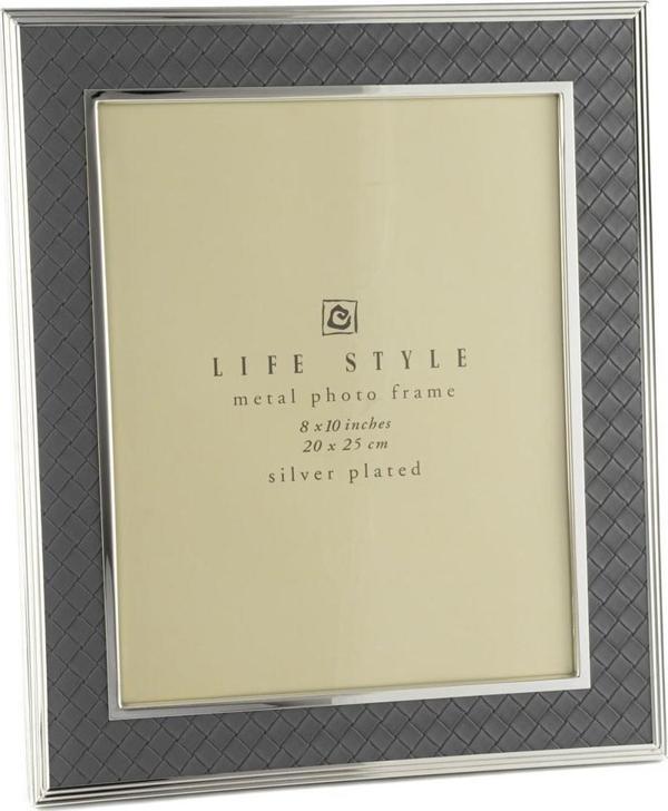 Mikasa Moor Gri Gümüş Deri Çerçeve 20x25cm - Image 1