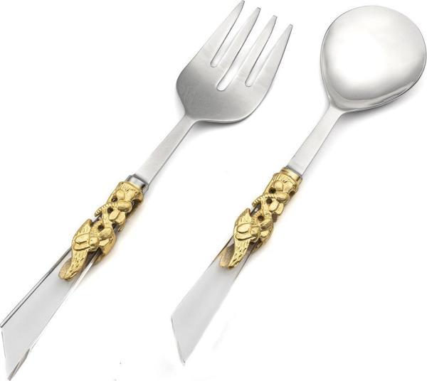 Mikasa Moor Gümüş Gold 2li Salata Servis Seti - Image 1