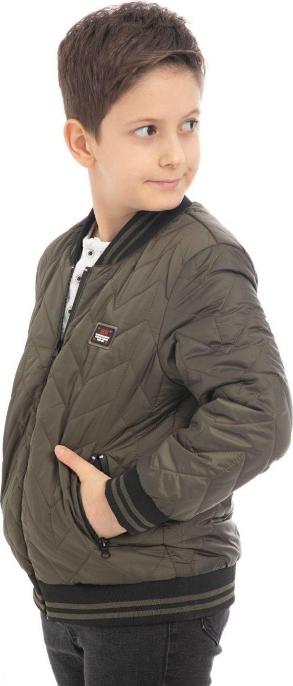 Spor Erkek Spor Çocuk Kolej Yaka Astarlı Su ve Rüzgar Geçirmez Fermuarlı Cep Mont Ceket - Image 1