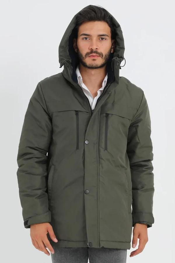 Spor Erkek Polarlı Su Ve Rüzgar Geçirmez Kapüşonlu Mont & Kaban & Parka - Image 1