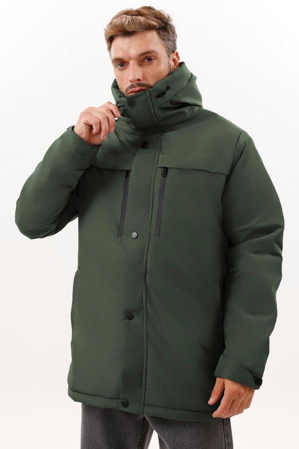 Erkek Polarlı Kürklü Su Ve Rüzgar Geçirmez Kapüşonlu Kışlık Mont & Kaban & Parka - Image 1