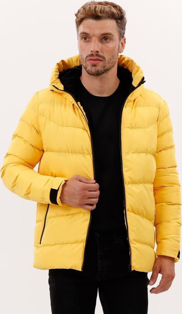 Erkek Kapüşonlu Polarlı Kürklü Su Geçirmez Rüzgara Dayanıklı Şişme Mont Kaban Parka - Image 1
