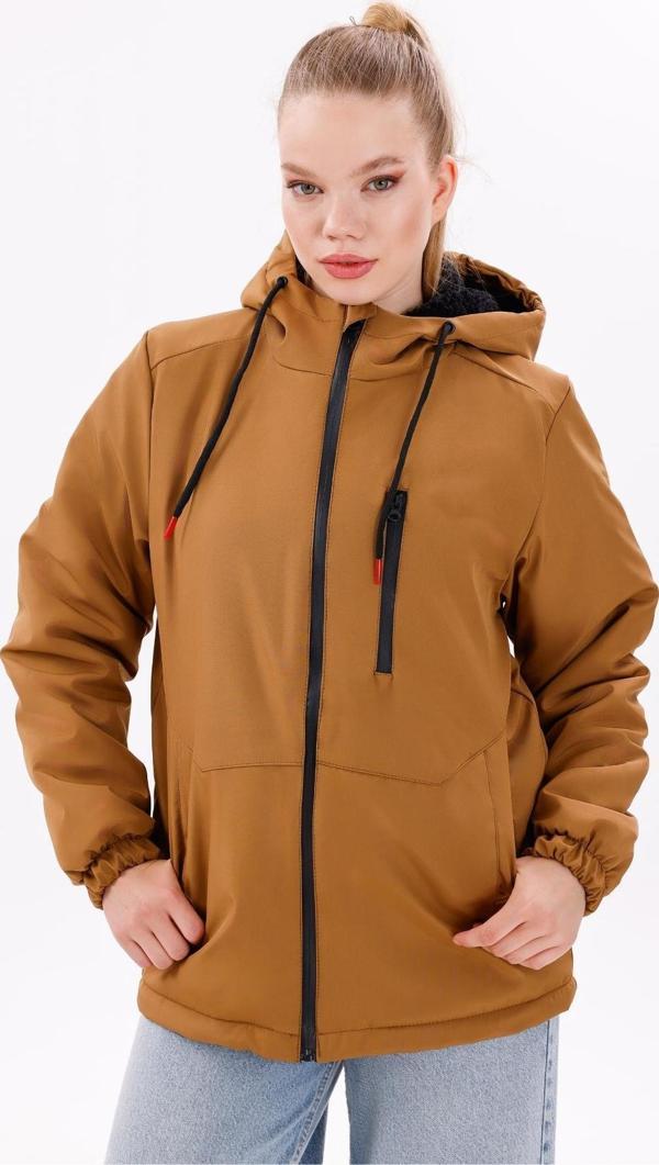 Kadın Kürklü Su Ve Rüzgar Geçirmez Kapüşonlu Kışlık Mont & Kaban & Parka - Image 1