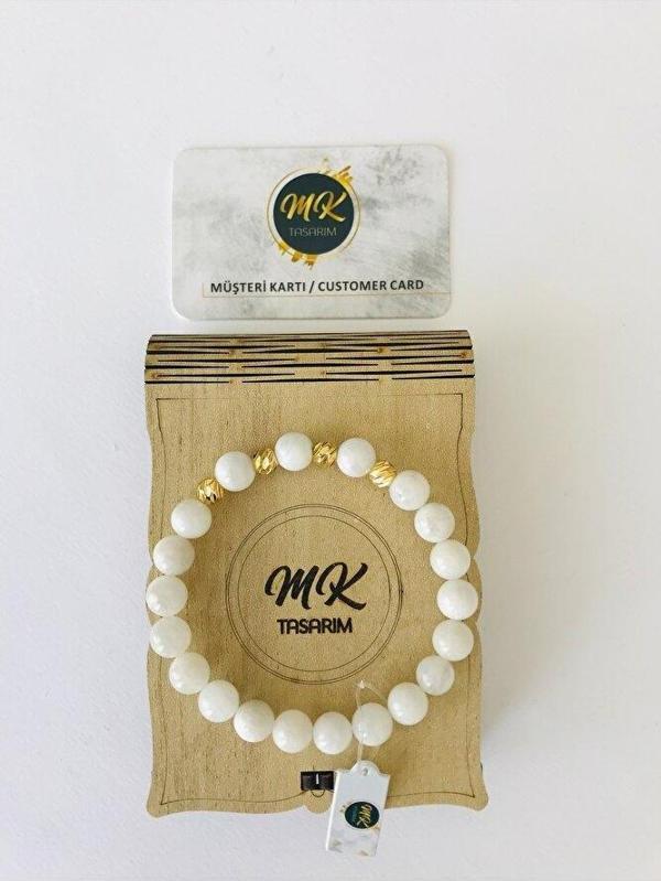 MK TASARIM GERÇEK AYTAŞI %100 ORIJINAL BİLEKLİK MKT6002 - Image 1
