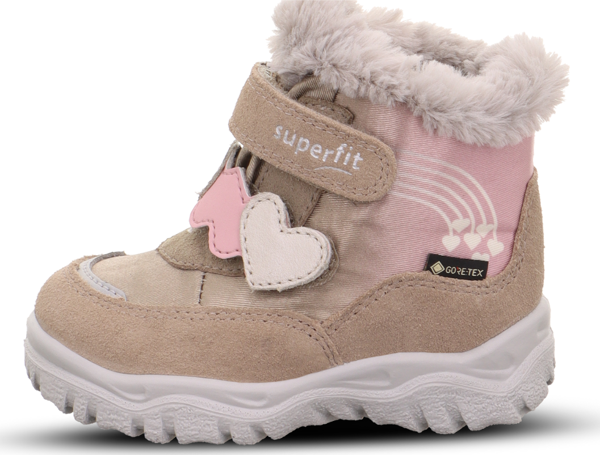 Husky Superfit Marka Kız Çocuk Kalp Detaylı Gorateks Bot Bej - Image 1
