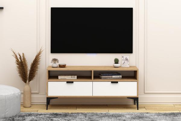 Mera Tv Ünitesi 120 cm Sepet Beyaz - Image 1
