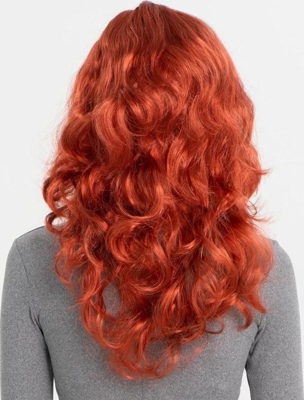 Nessiworld Kızıl Renk Kahküllü Dalgalı Uzun Parti Peruğu - Image 1
