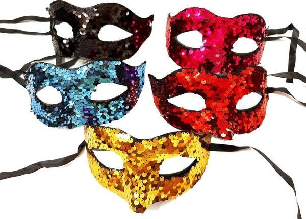 Siyah Renk Lazer Kesim Üzeri Kristal Taşlı Metal Lüks Maske Balo Parti - Image 1