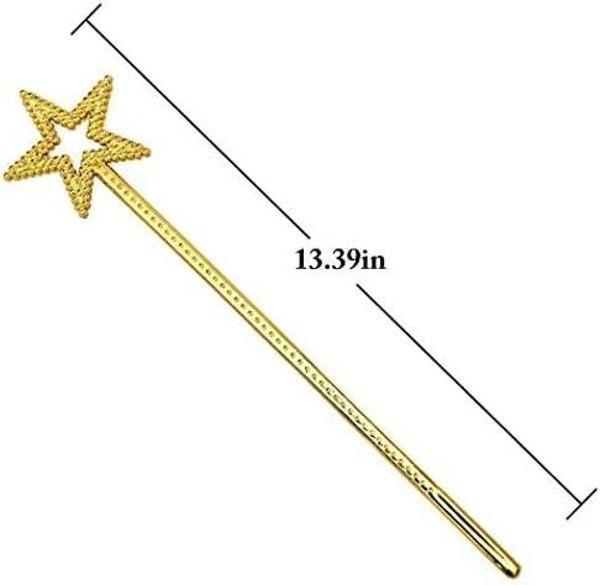 Nessiworld  Altın Renk Yıldız Peri Asası Peri Değneği 34 cm 1 Adet - Image 1