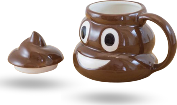 Büro Ev Ofis Hediyesi için 300ML Kaka Poo Emoji Figürlü Kupa Bardak - Image 1