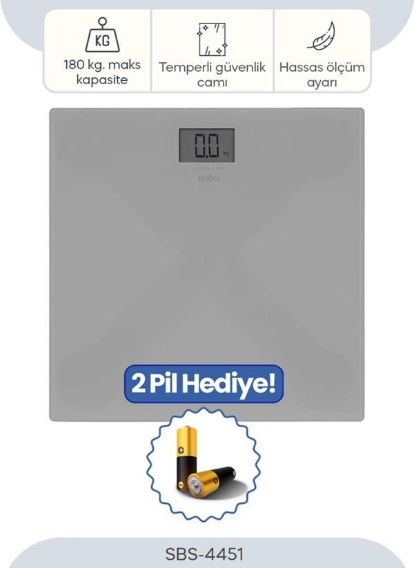 Sinbo Sbs-4451 Banyo Baskülü - Koyu Gri - Image 1