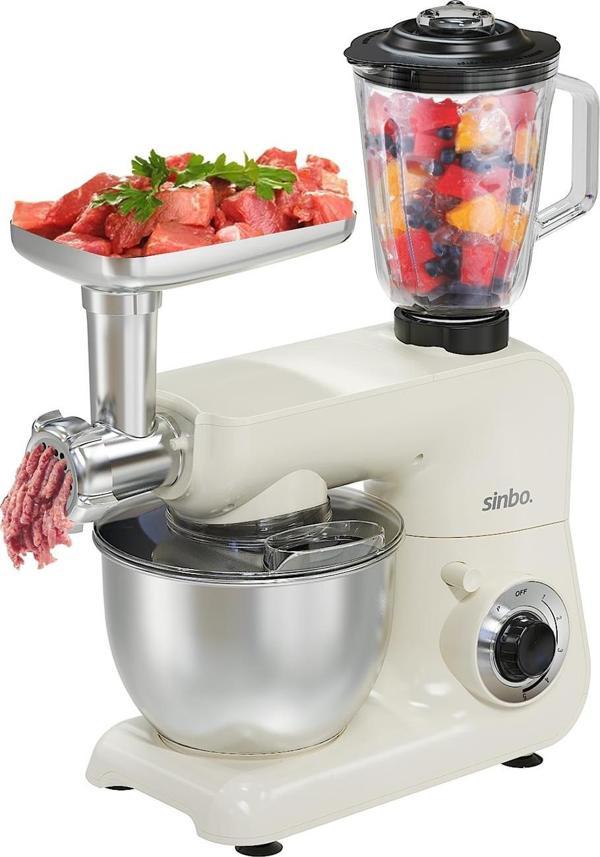 Sinbo SMX-2775 Çok Amaçlı Mutfak Şefi Krem ( Hamur - Kıyma - Blender Makinesi ) - Image 1