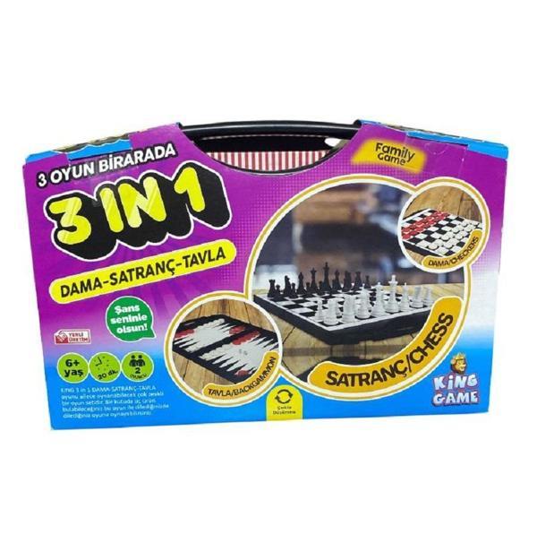 3 ın 1 Dama Satranç Tavda 3 ü 1 Arada 2136 - Image 1
