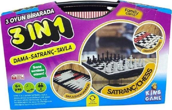 3 ın 1 Dama Satranç Tavda 3 ü 1 Arada 2136 - Image 1