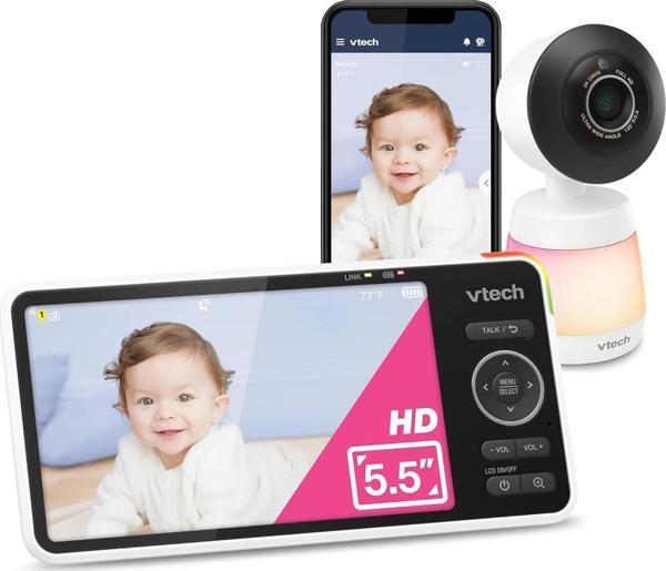 VTech Akıllı WiFi Bebek Monitörü, 2K CMOS Sensörlü 5.5 Inc - 1 Kamera - Image 1