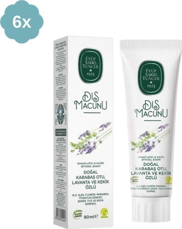 Eyüp Sabri Tuncer Karabaş Ve Lavanta Özlü Diş Macunu 90 Ml X 6 Adet - Image 1