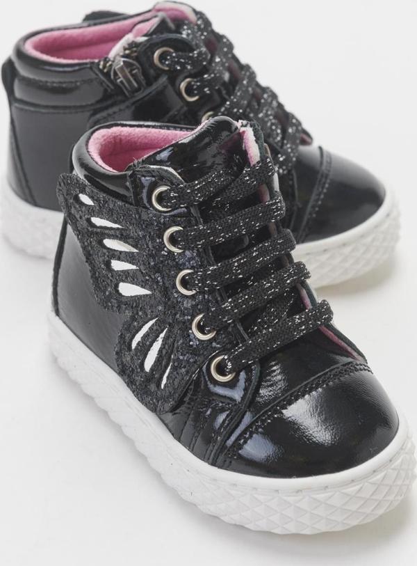 mnpc Kız Çocuk Siyah Hakiki Deri Suya Dayanıklı Anatomik İlk Adım Bot - Image 1