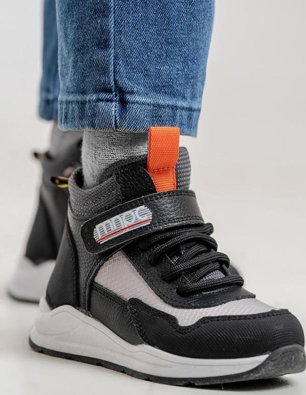 mnpc Erkek Çocuk Siyah Hakiki Deri Suya Dayanıklı Anatomik Günlük Bot - Image 1