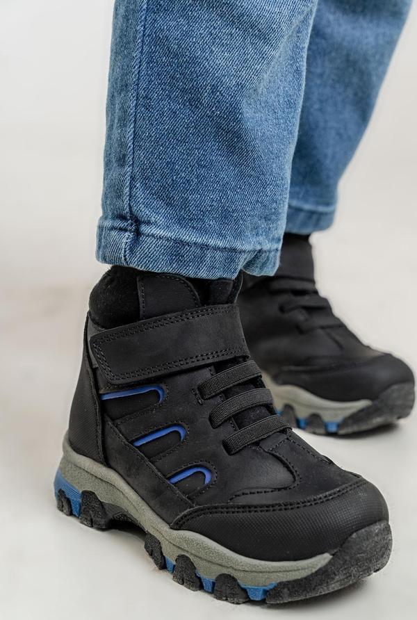 mnpc Erkek Çocuk Siyah Hakiki Deri Anatomik Günlük Bot - Image 1