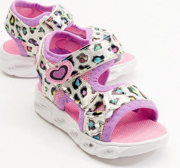 mnpc Kız Çocuk Pembe Işıklı Anatomik Hafif Spor Sandalet - Image 1