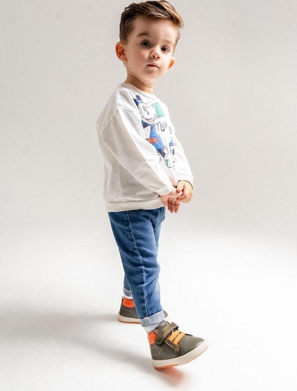 mnpc Erkek Çocuk Haki Hakiki Deri Suya Dayanıklı Anatomik İlk Adım Bot - Image 1