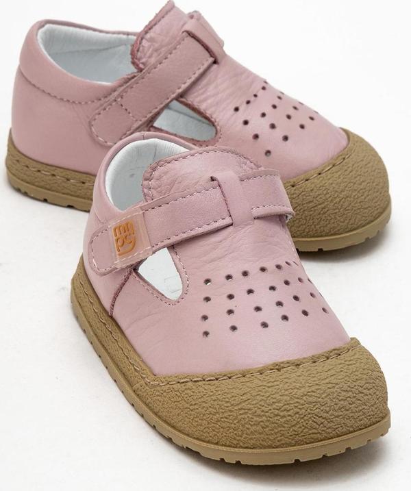 mnpc Unisex Çocuk Pudra Hakiki Deri Günlük İlk Adım Ayakkabı - Image 1