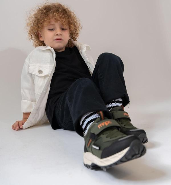 mnpc Erkek Çocuk Haki Su Geçirmez Anatomik Outdoor Ayakkabı - Image 1