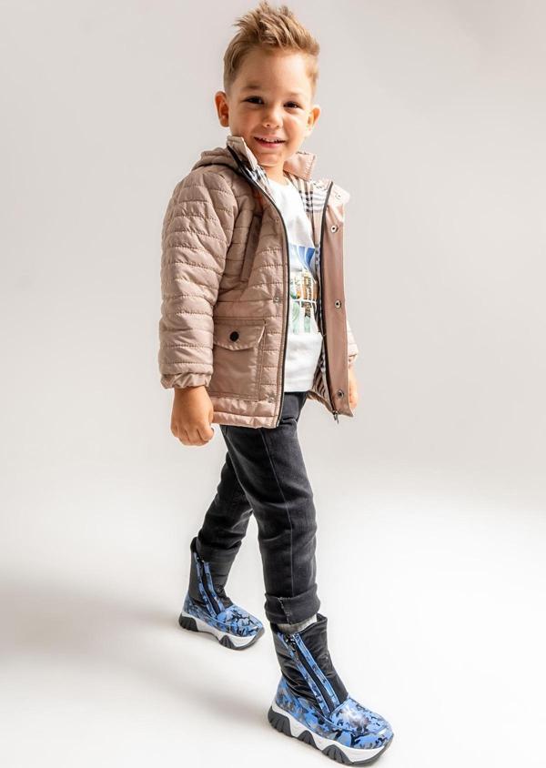 mnpc Erkek Çocuk Saks Mavi Hakiki Deri Suya Dayanıklı Kürklü Günlük Bot - Image 1