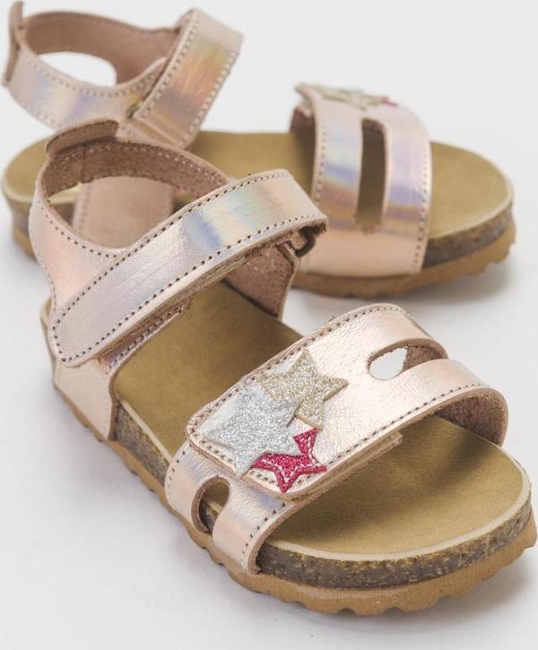 mnpc Kız Çocuk Pudra Hakiki Deri Günlük Çocuk Sandalet - Image 1