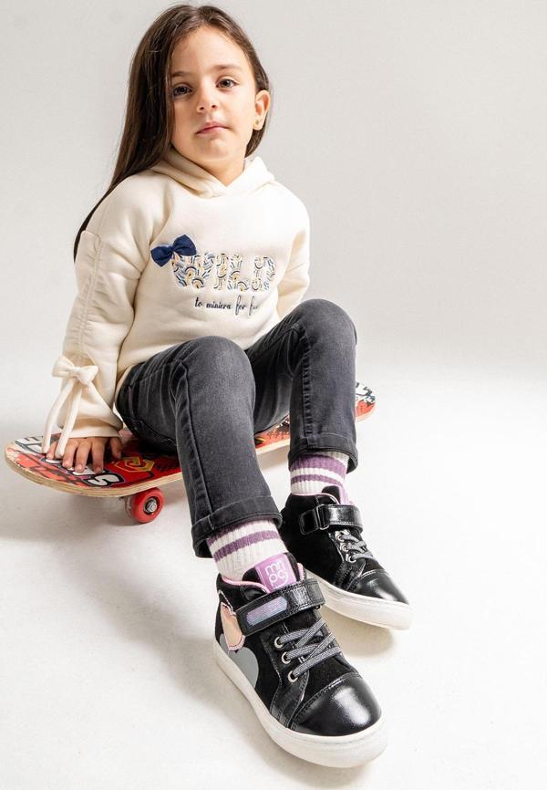 mnpc Kız Çocuk Siyah Hakiki Deri Suya Dayanıklı Anatomik Günlük Bot - Image 1