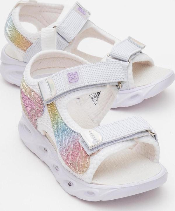 mnpc Kız Çocuk Beyaz Işıklı Anatomik Hafif Günlük Sandalet - Image 1