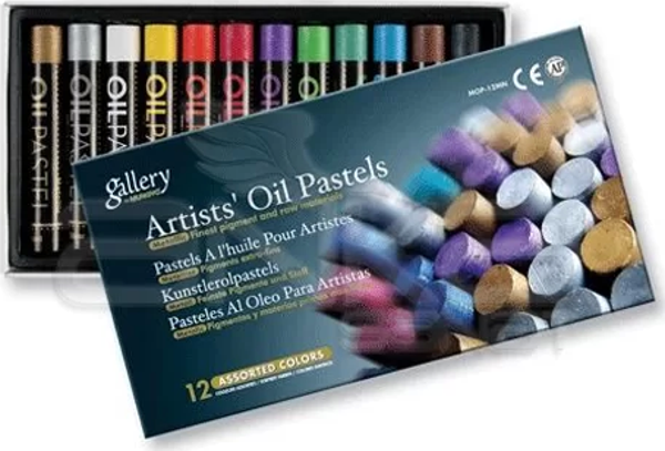 Mungyo Gallery Artists Oil Pastel 12li Metalik Tonlar - Image 1