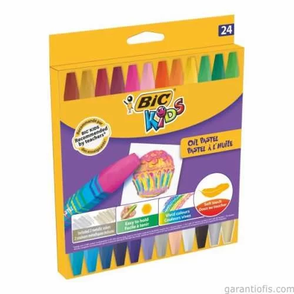 BİC KİDS 24 Renk Altıgen Yağlı Pastel Boya (926447) - Image 1