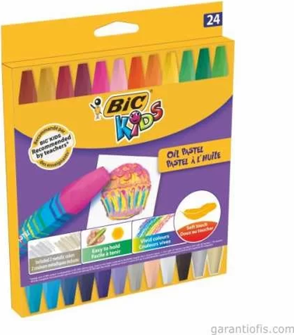 BİC KİDS 24 Renk Altıgen Yağlı Pastel Boya (926447) - Image 1