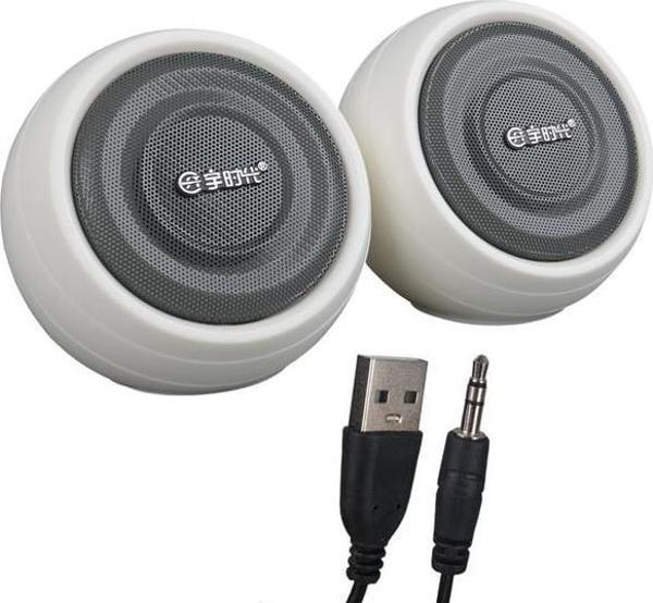 1+1 USB AUX Oval Multımedia Ses Sistemi Speaker - Hoparlör 2X3Watt (5060) - Image 1