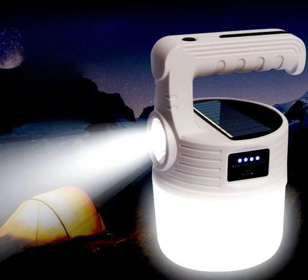LED Güneş Enerjili Kamp Lambası–2000 Lümen Süper Parlak, 5 Aydınlatma Modlu,USB ile Şarj Edilebilir Dış Mekan,Asılabilir Torch El Feneri (5060) - Image 1