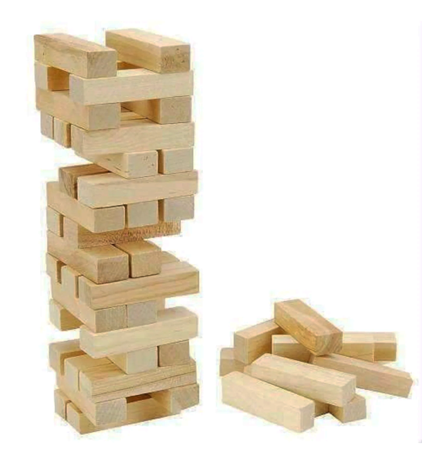 54 ADET  AHŞAP DENGE JENGA OYUNU (81) - Image 1