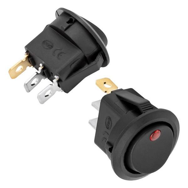 IC-132A 3 PİNLİ ON-OFF 12VOLT DC 20 AMPER IŞIKLI ANAHTAR (81) - Image 1