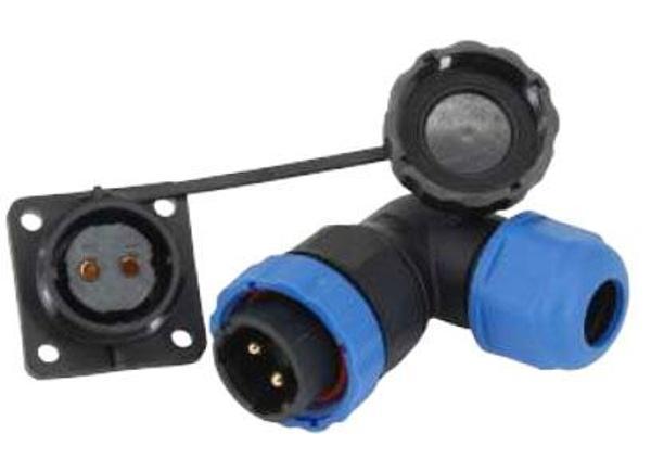 SD28 SU GEÇİRMEZ 2 PİN 28 MM YUVARLAK KONNEKTÖR (90&deg; DİRSEK) (81) - Image 1