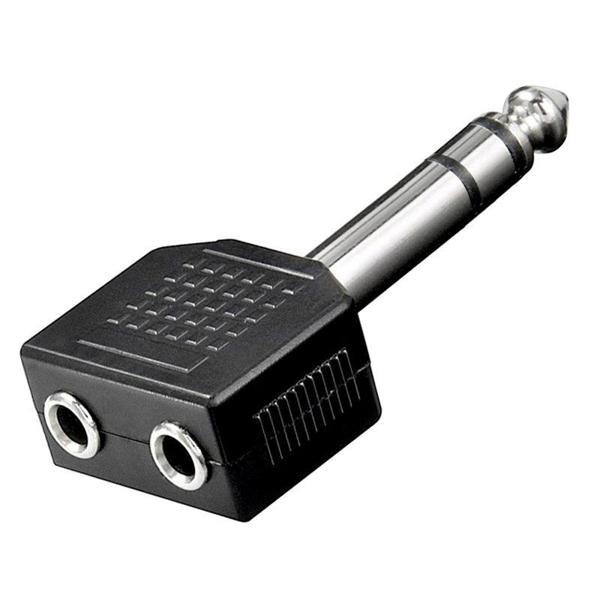 6.3 MM STEREO ERKEK / 3.5 MM ST X 2 DİŞİ ÇEVİRİCİ JACK (81) (K246) - Image 1