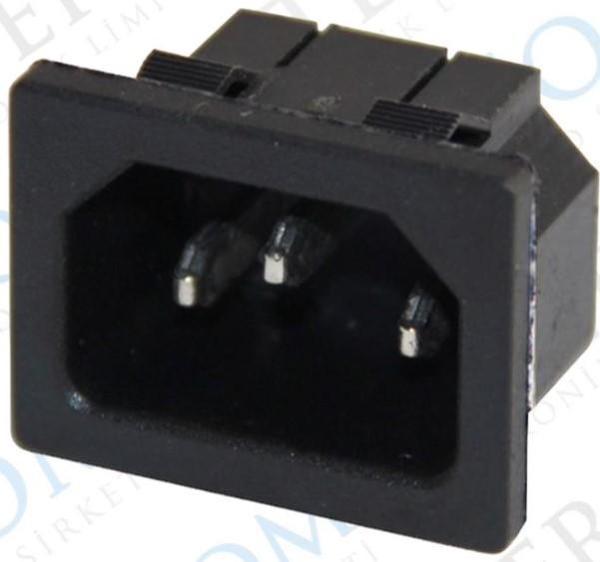 C14 POWER SOKET ERKEK KULAKSIZ AS-04 (IC-212B) (K246) - Image 1
