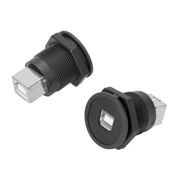 USB-04C-BK 22 MM PANO TİP SİYAH USB B DİŞİ SOKET (K246) - Image 1