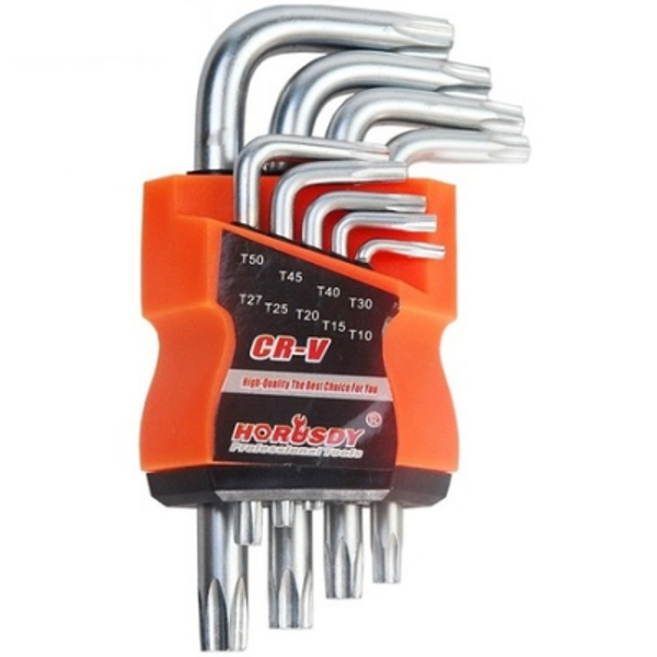 9 ADET  İYİ CRV KISA YILDIZ ALYAN TORX KEY SET (81) - Image 1