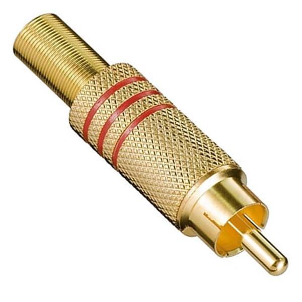 TOS RCA FİŞ METAL GOLD ERKEK KONNEKTÖR (KIRMIZI KODLU) (K246) - Image 1
