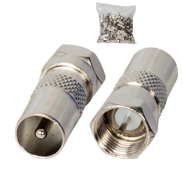F KONNEKTÖR ERKEK 60 OHM ERKEK ÇEVİRİCİ METAL KONNEKTÖR (81) - Image 1